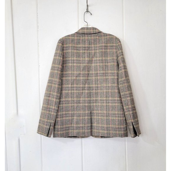 J Crew Sommerset Plaid Wool Blazer Size 8T - Picture 2 of 4
